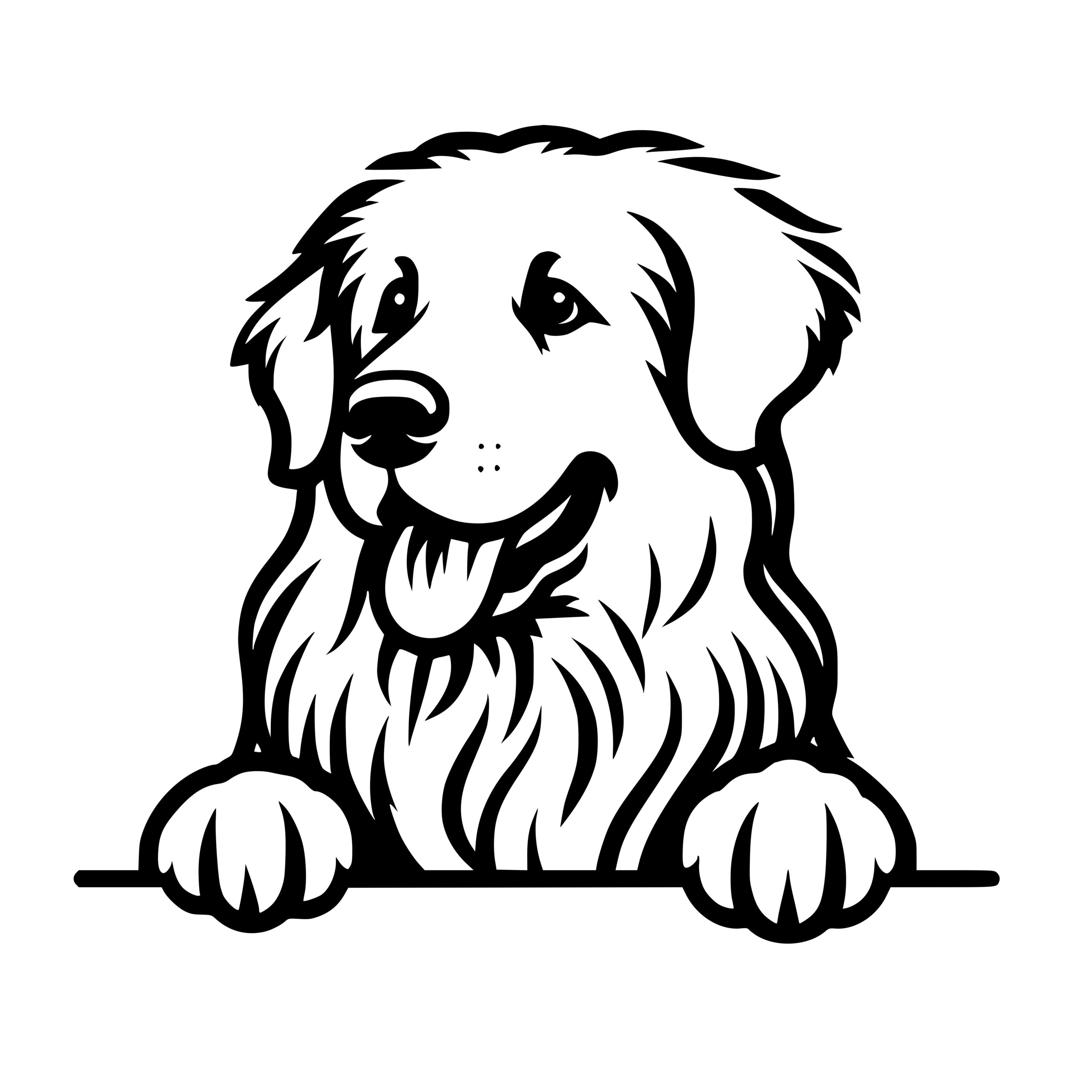 Great Pyrenees Cartoon of Wallace